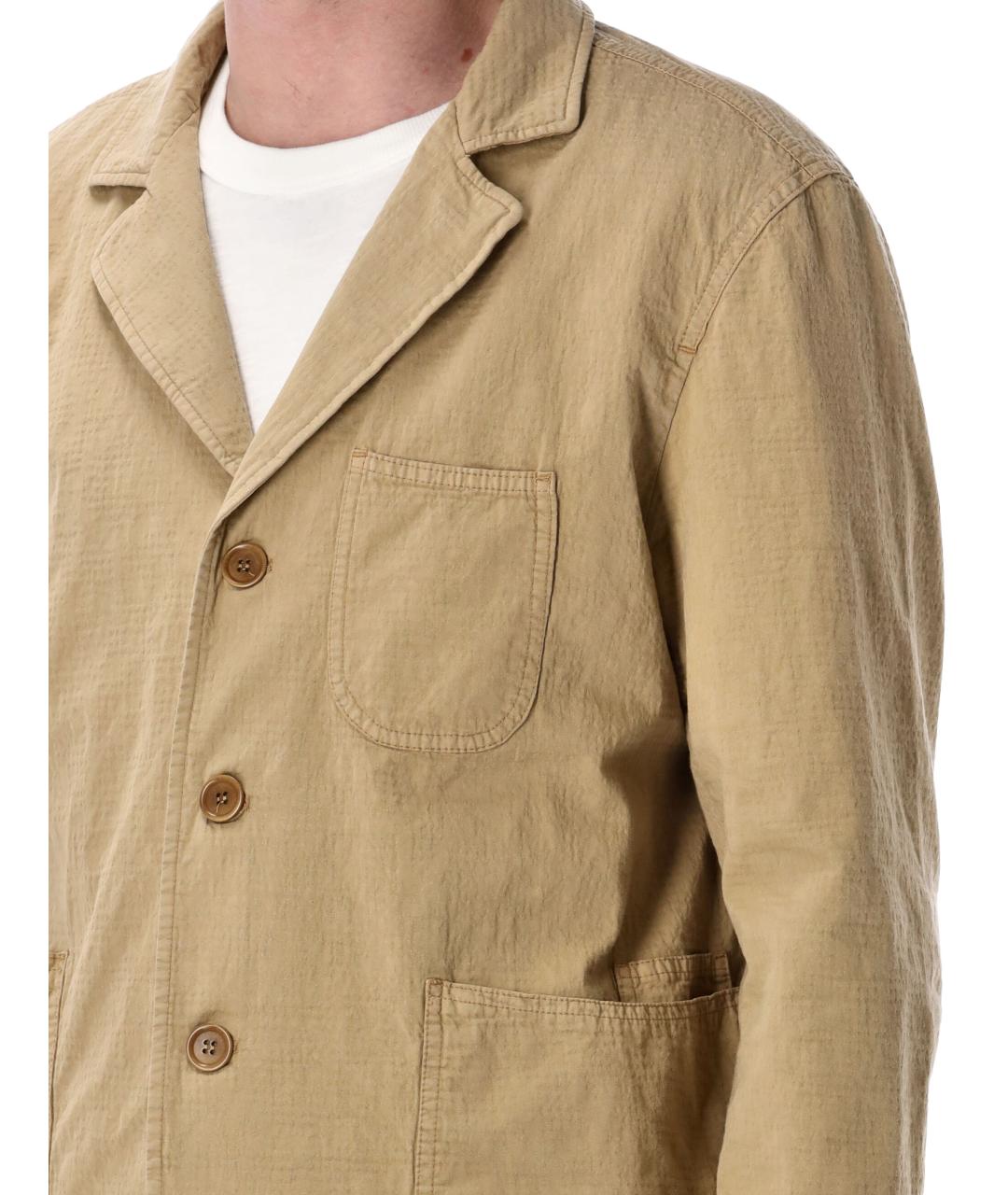 YMC Бежевый хлопковый пиджак, фото 3