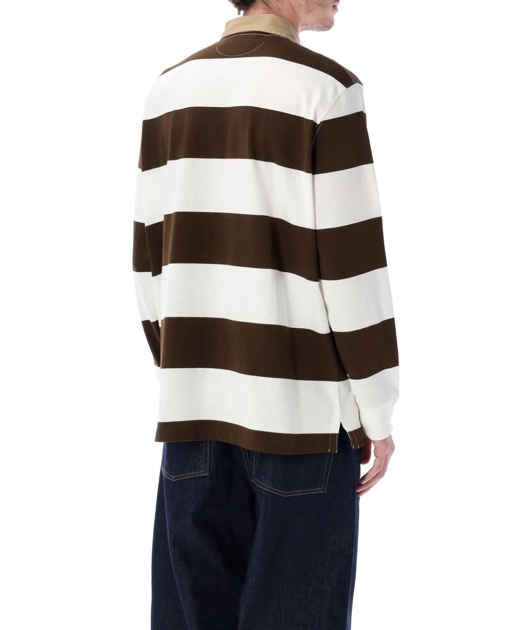 POLO RALPH LAUREN Мульти хлопковое поло с длинным рукавом, фото 2