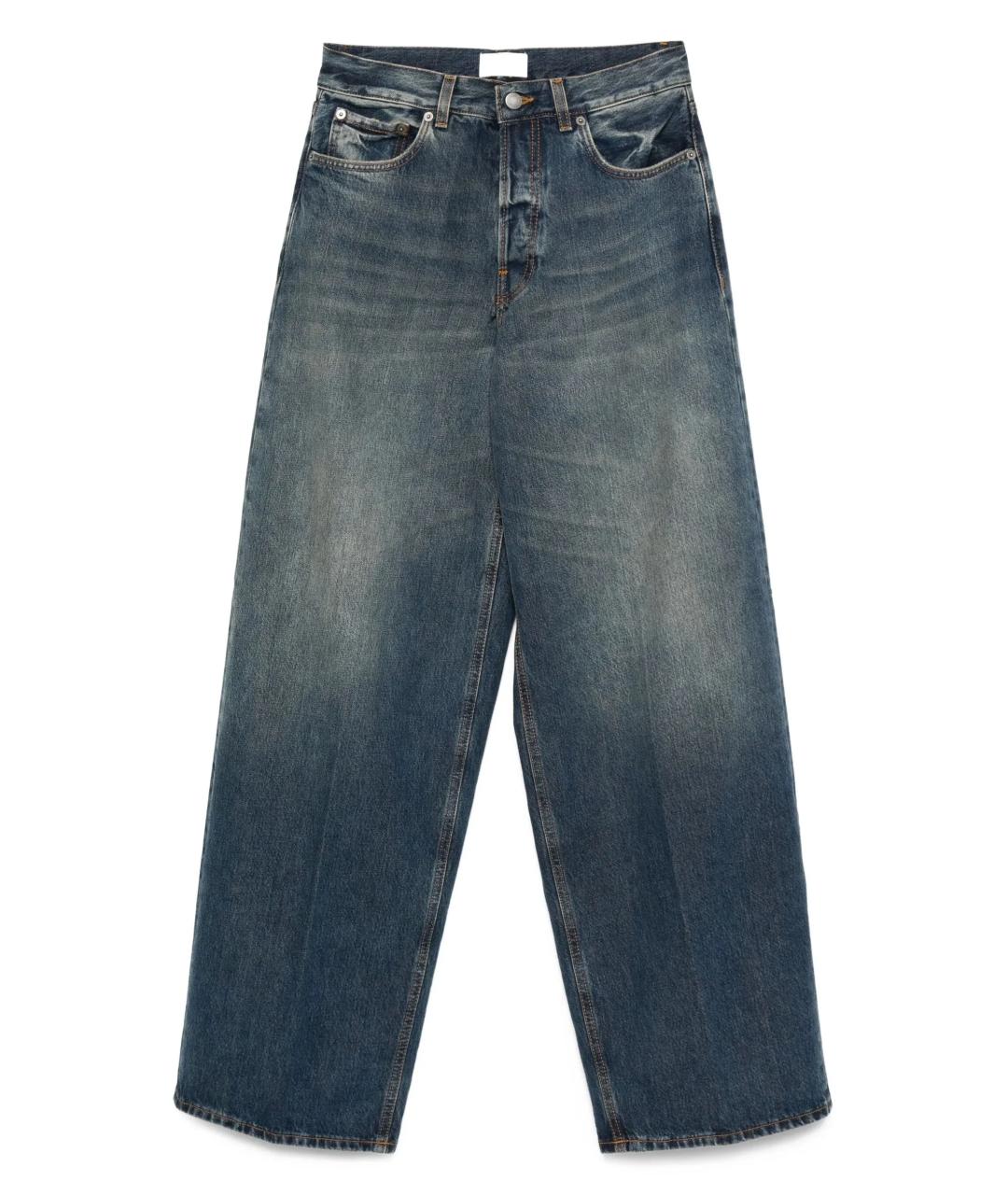 HAIKURE Синие хлопковые прямые джинсы, фото 1