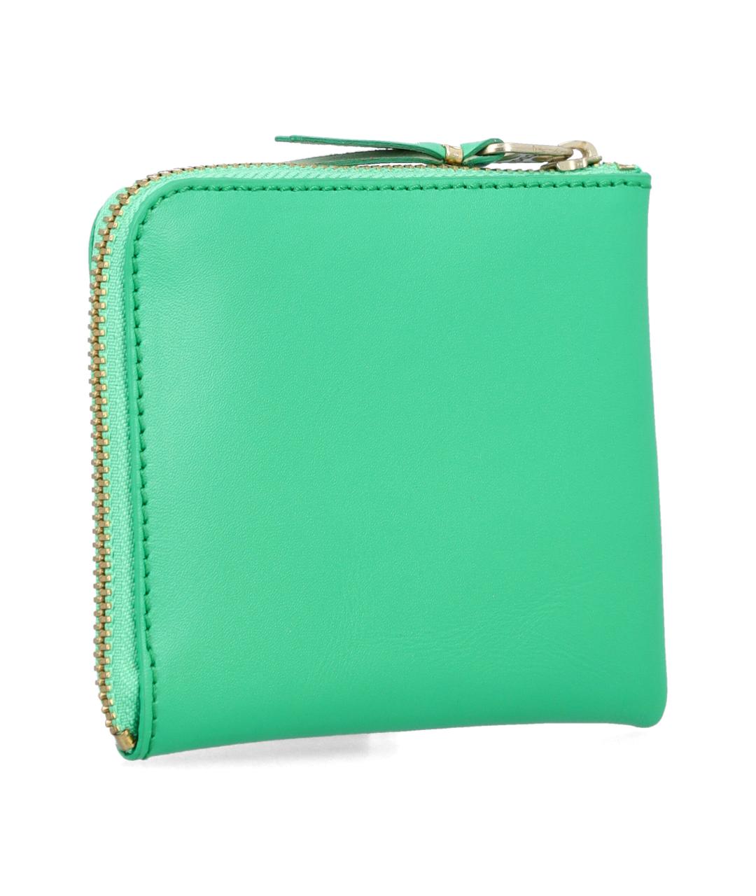 COMME DES GARÇONS WALLET Зеленый кожаный кошелек, фото 2
