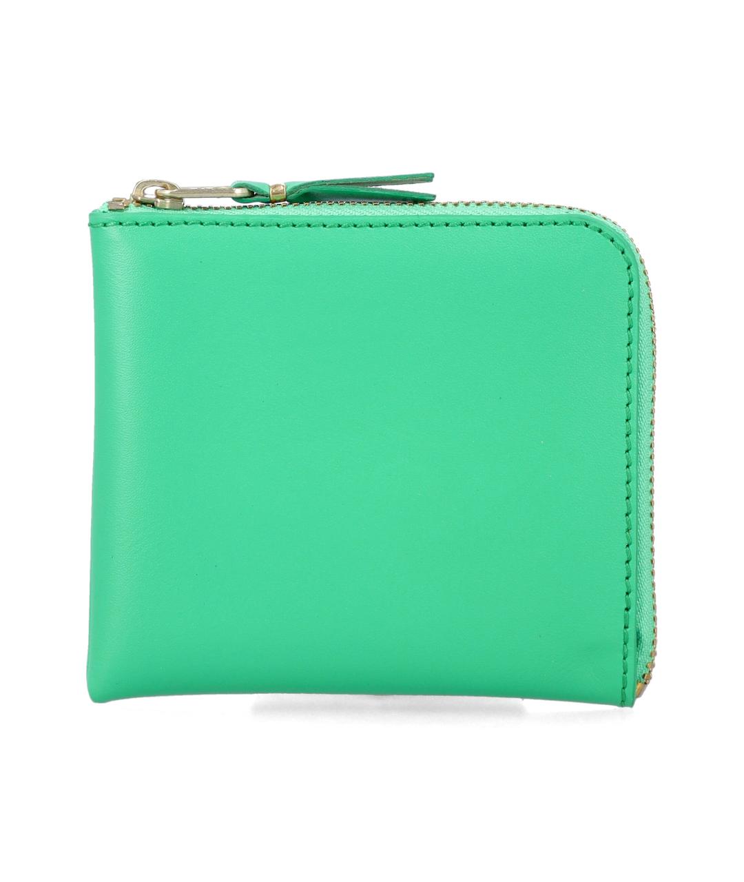 COMME DES GARÇONS WALLET Зеленый кожаный кошелек, фото 1
