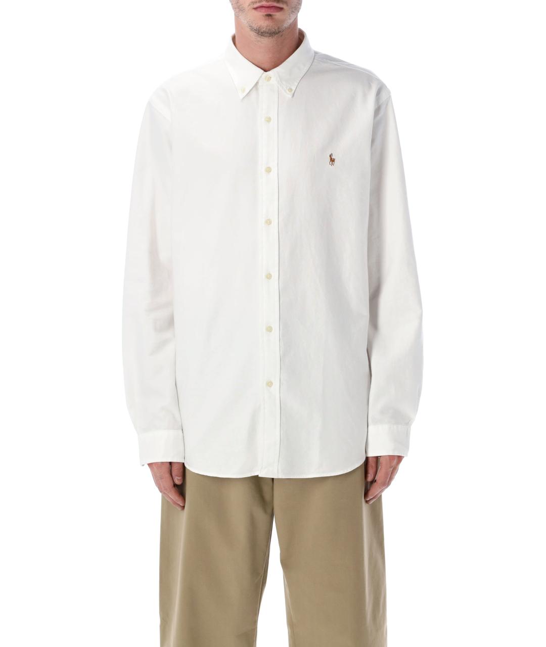 POLO RALPH LAUREN Белая хлопковая кэжуал рубашка, фото 2