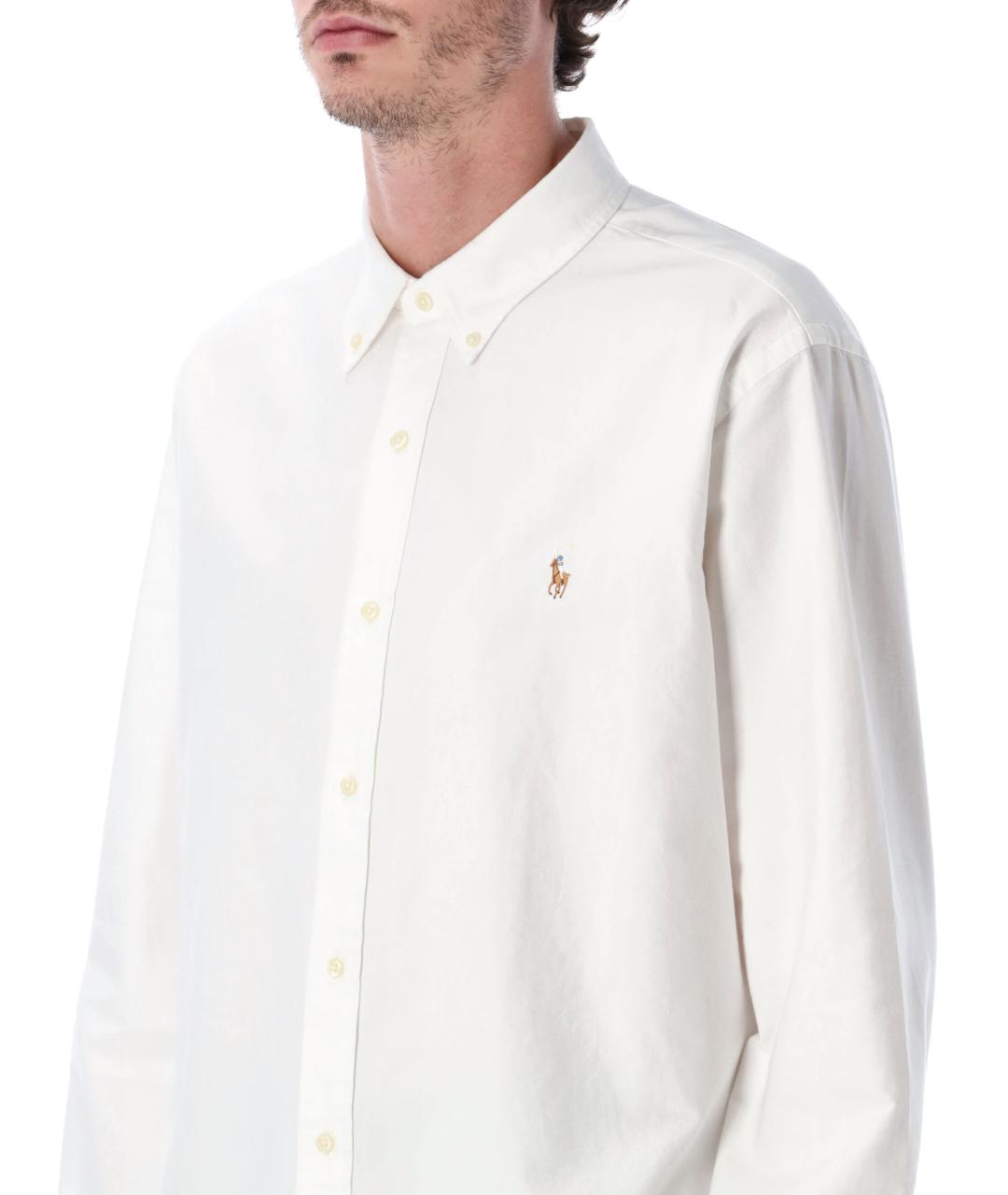 POLO RALPH LAUREN Белая хлопковая кэжуал рубашка, фото 4