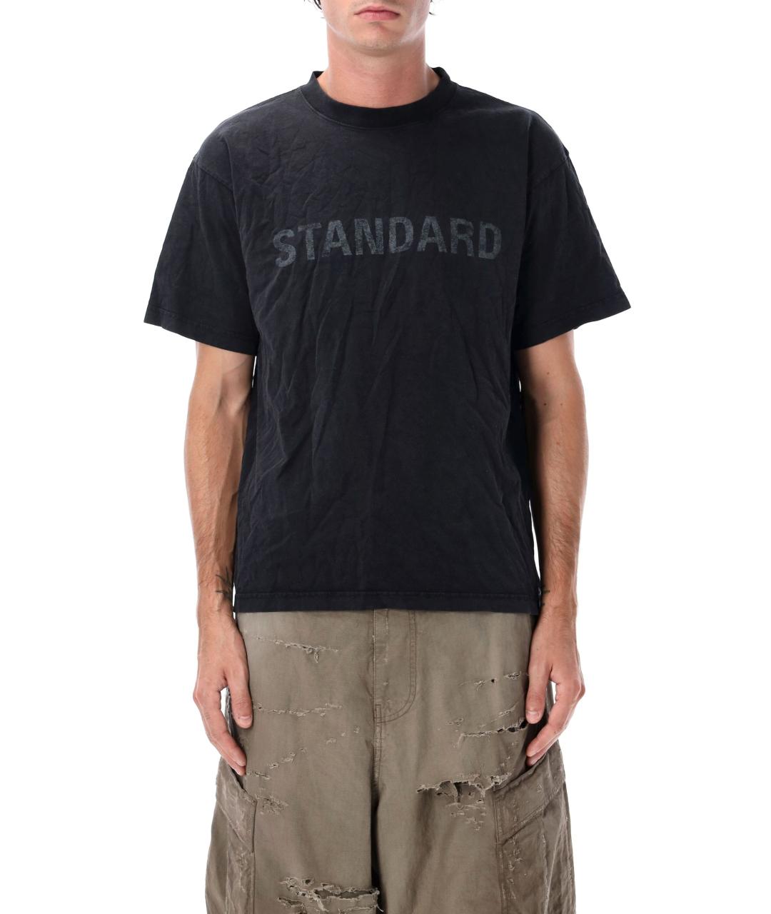 BALENCIAGA Черная хлопковая футболка, фото 2