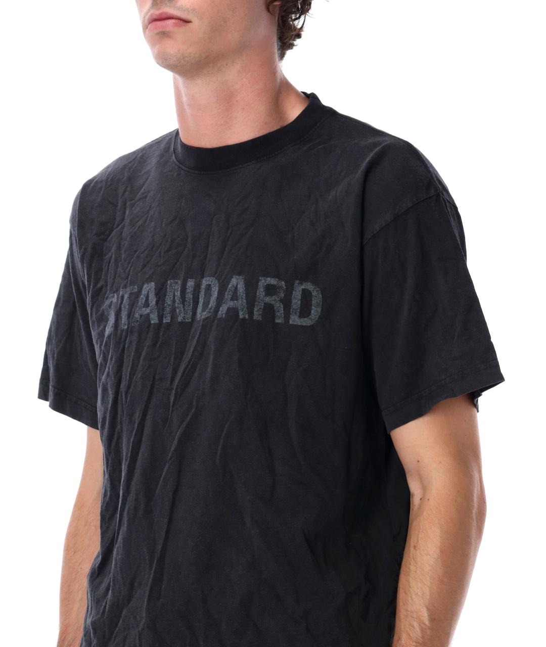 BALENCIAGA Черная хлопковая футболка, фото 4