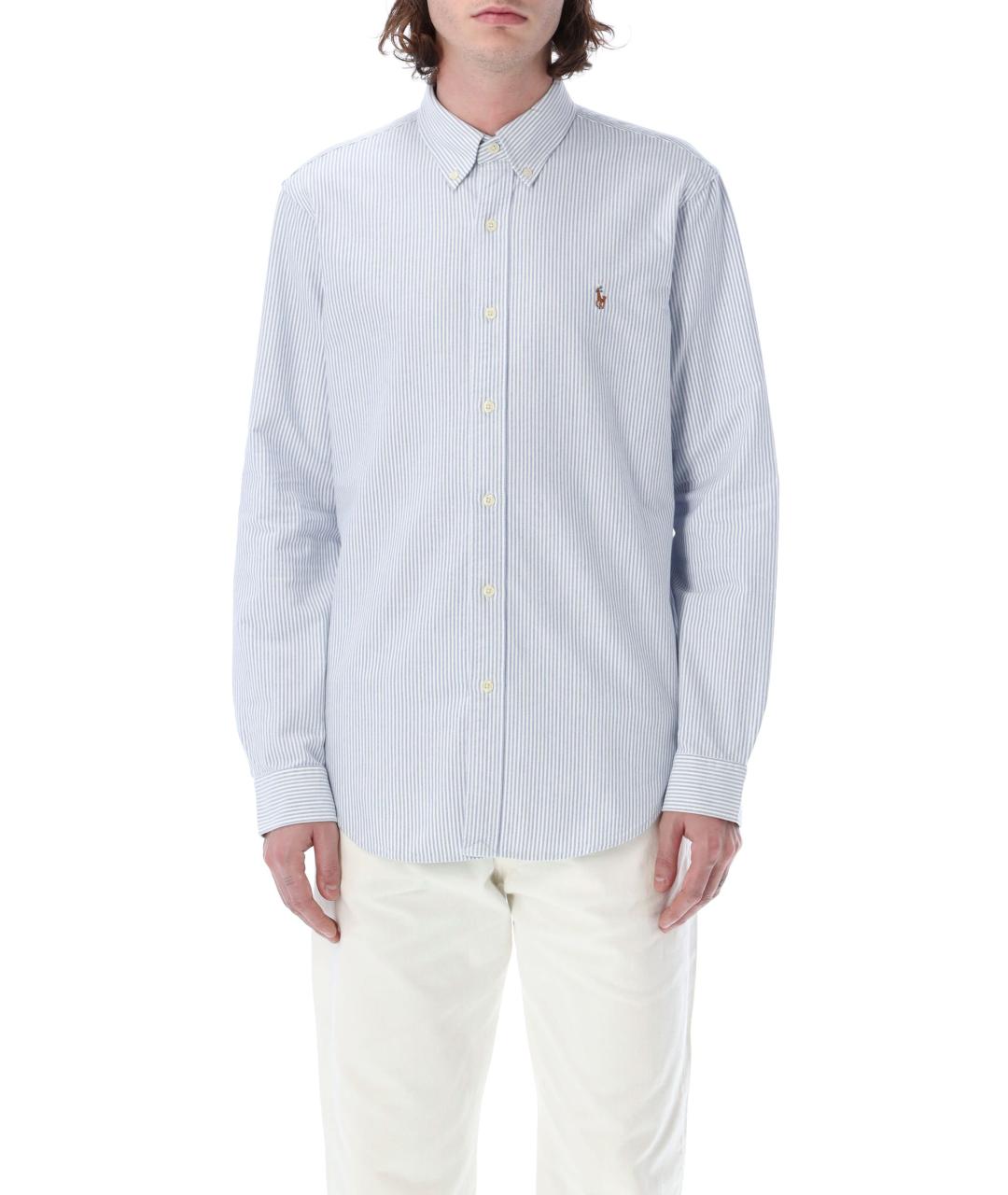 POLO RALPH LAUREN Голубая хлопковая кэжуал рубашка, фото 2