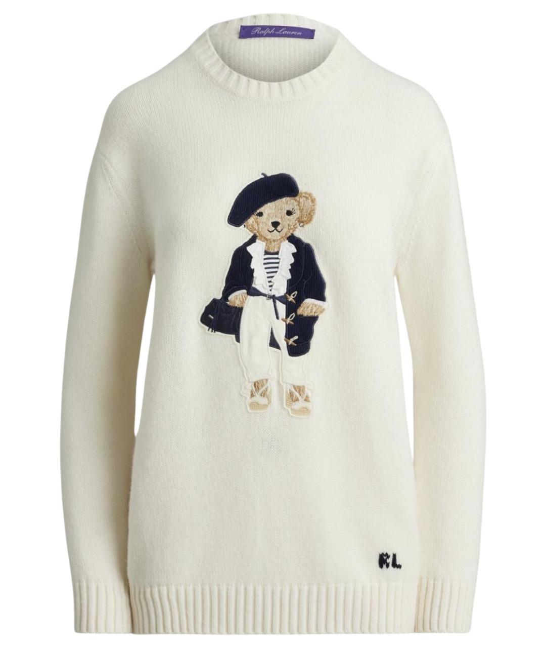 RALPH LAUREN Белый кашемировый джемпер / свитер, фото 1