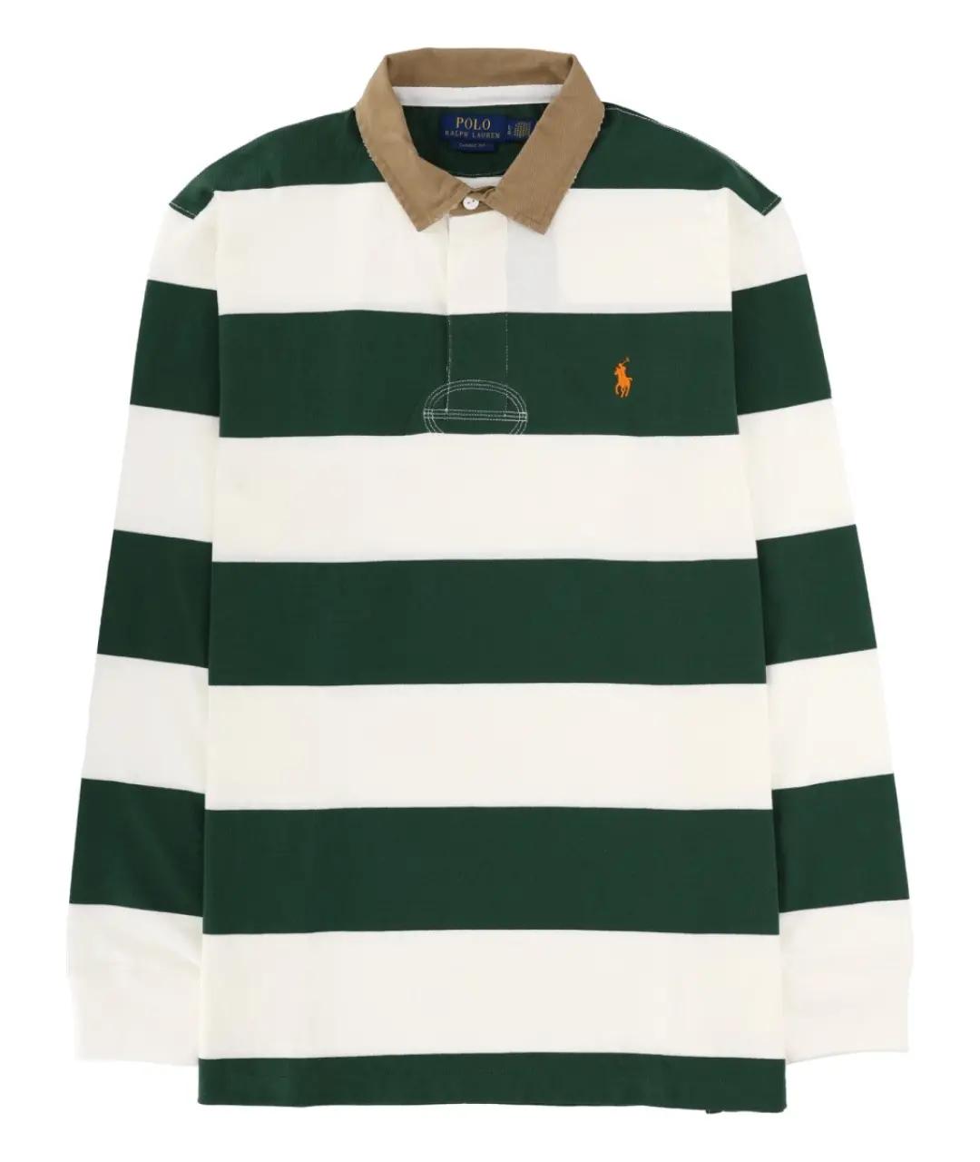 POLO RALPH LAUREN Мульти хлопковое поло с длинным рукавом, фото 1