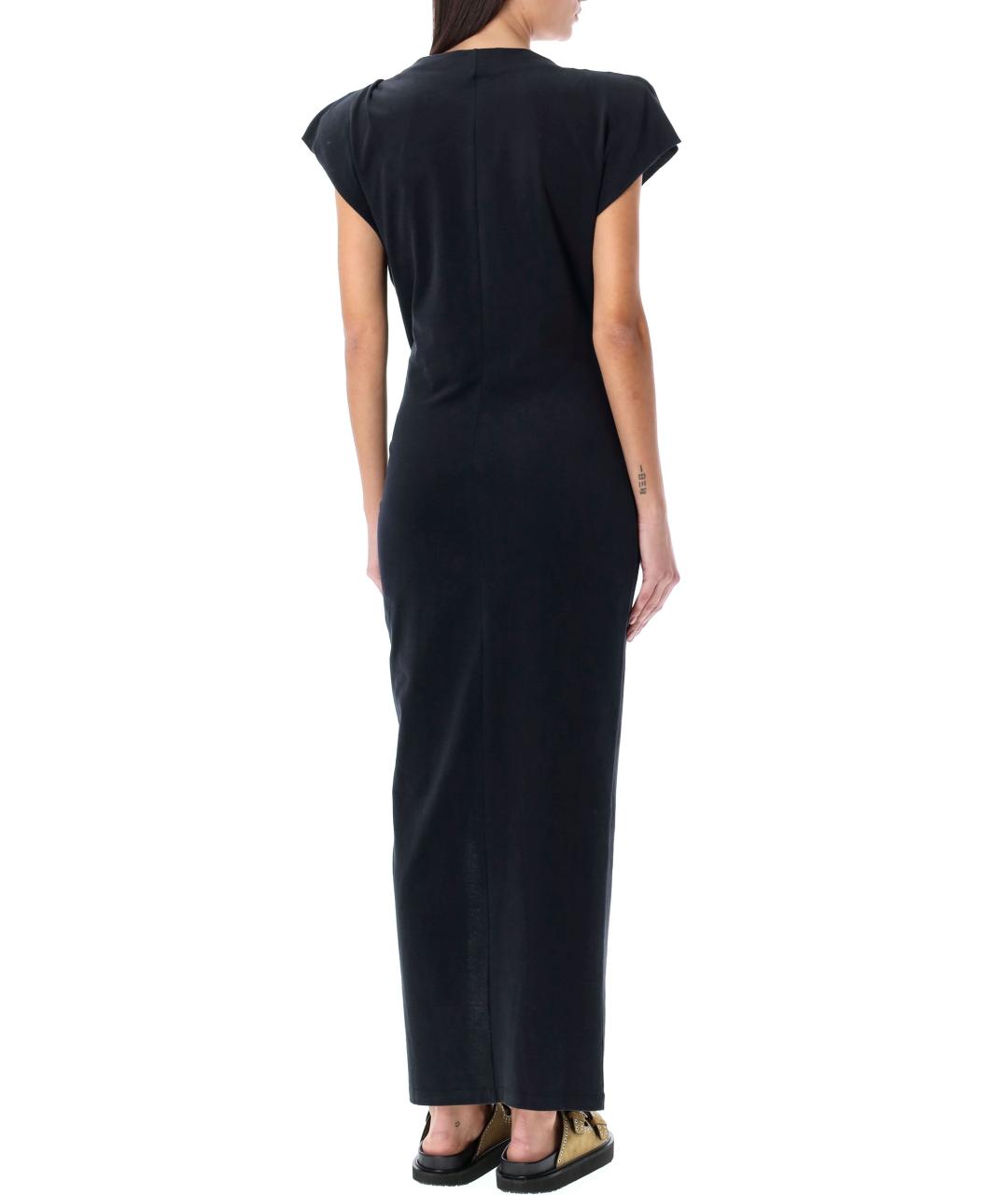 ISABEL MARANT ETOILE Черное хлопковое вечернее платье, фото 3