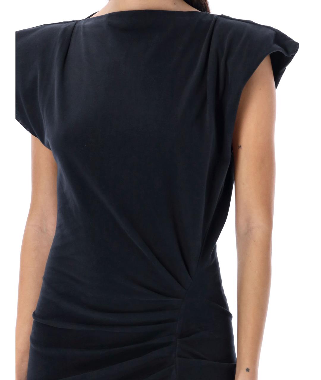 ISABEL MARANT ETOILE Черное хлопковое вечернее платье, фото 4