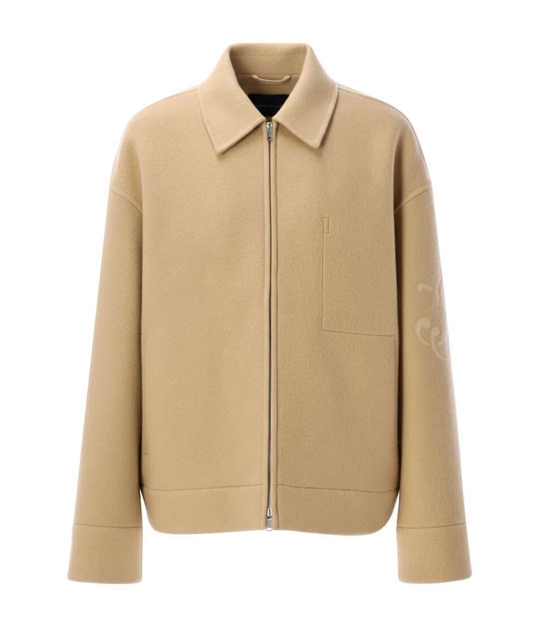 JIL SANDER Бежевая шерстяная куртка, фото 1