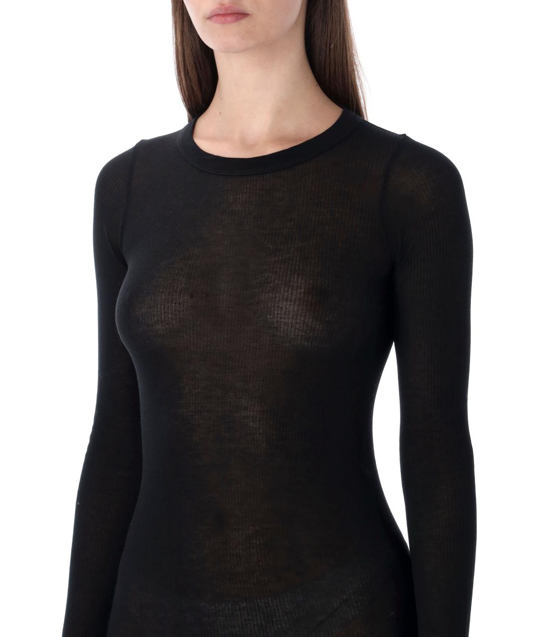 RICK OWENS Черное вискозное повседневное платье, фото 3