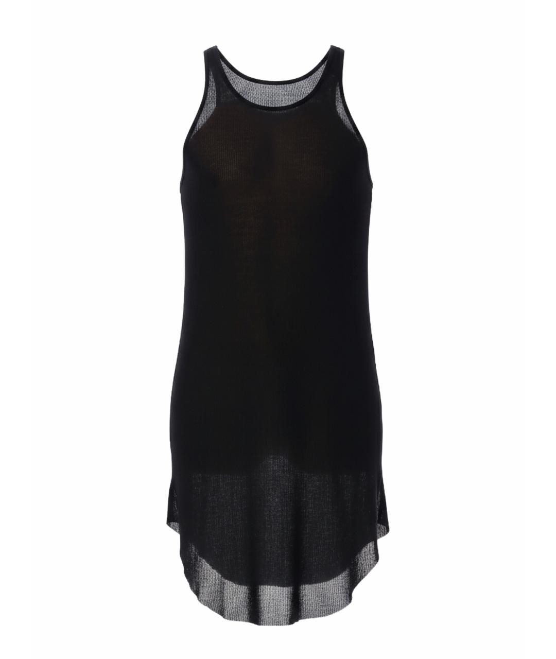 RICK OWENS Черная вискозная майка, фото 1