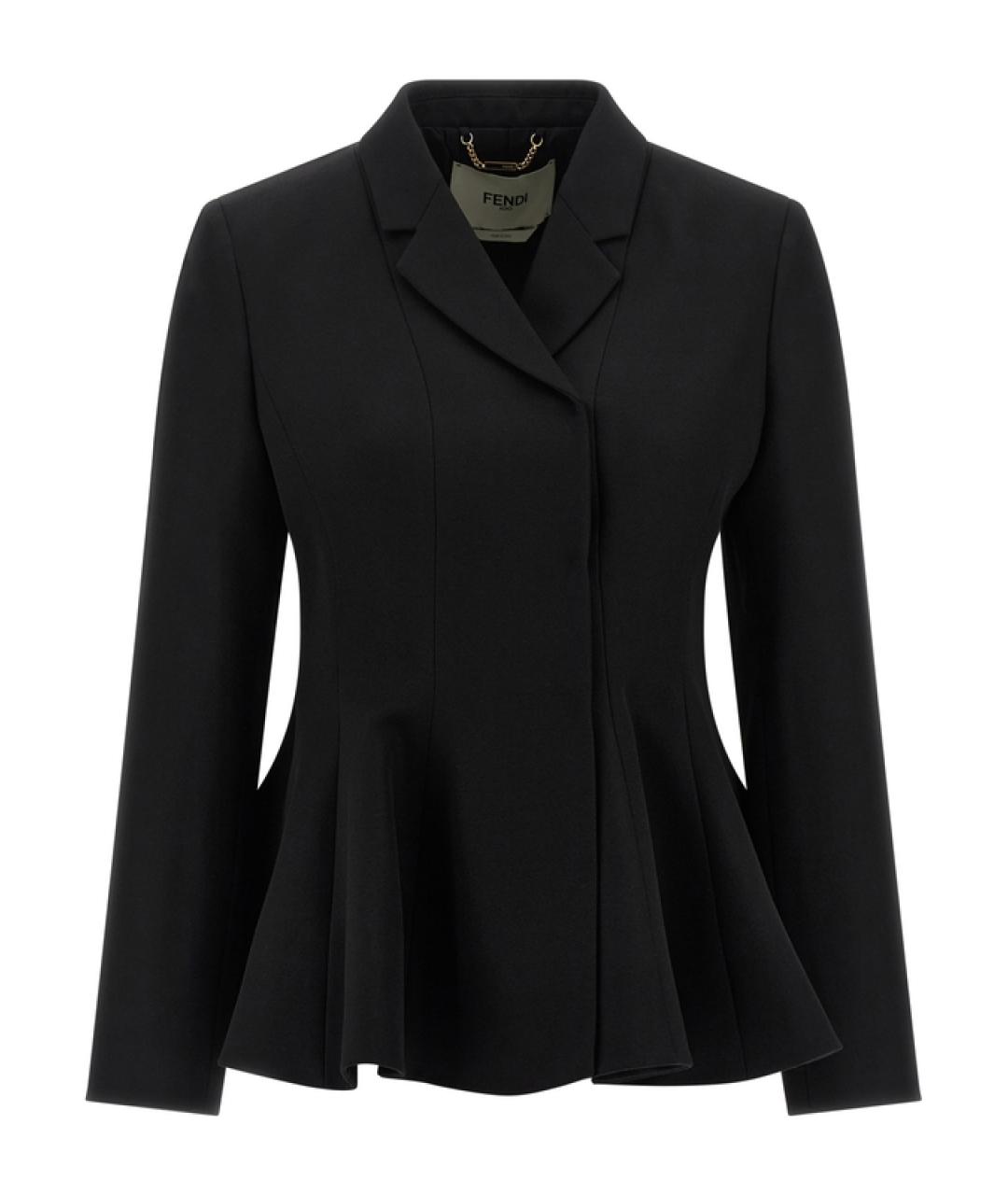 FENDI Черный шерстяной жакет/пиджак, фото 1