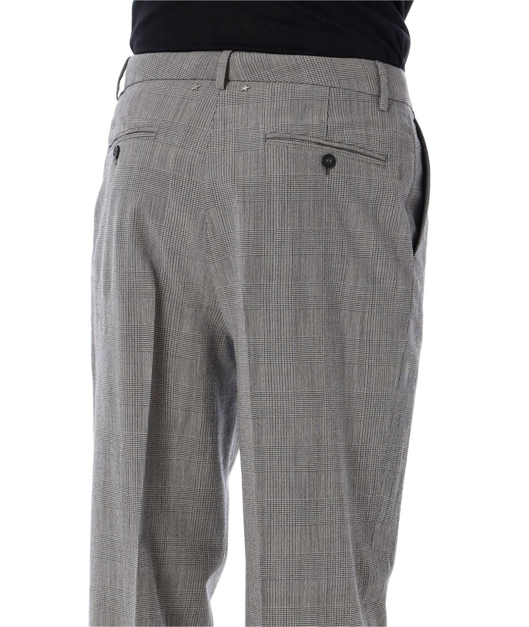 GOLDEN GOOSE DELUXE BRAND Серые шерстяные повседневные брюки, фото 3