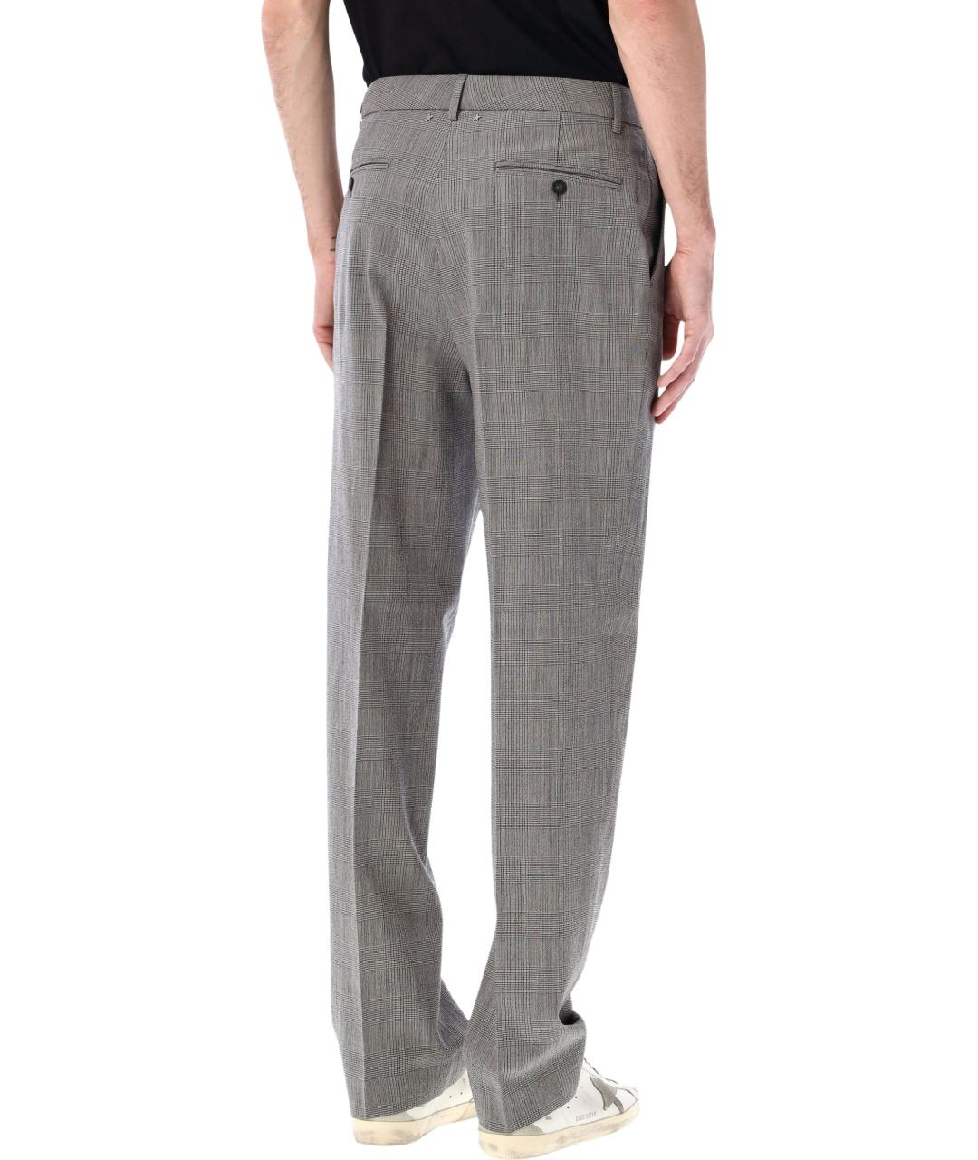 GOLDEN GOOSE DELUXE BRAND Серые шерстяные повседневные брюки, фото 2