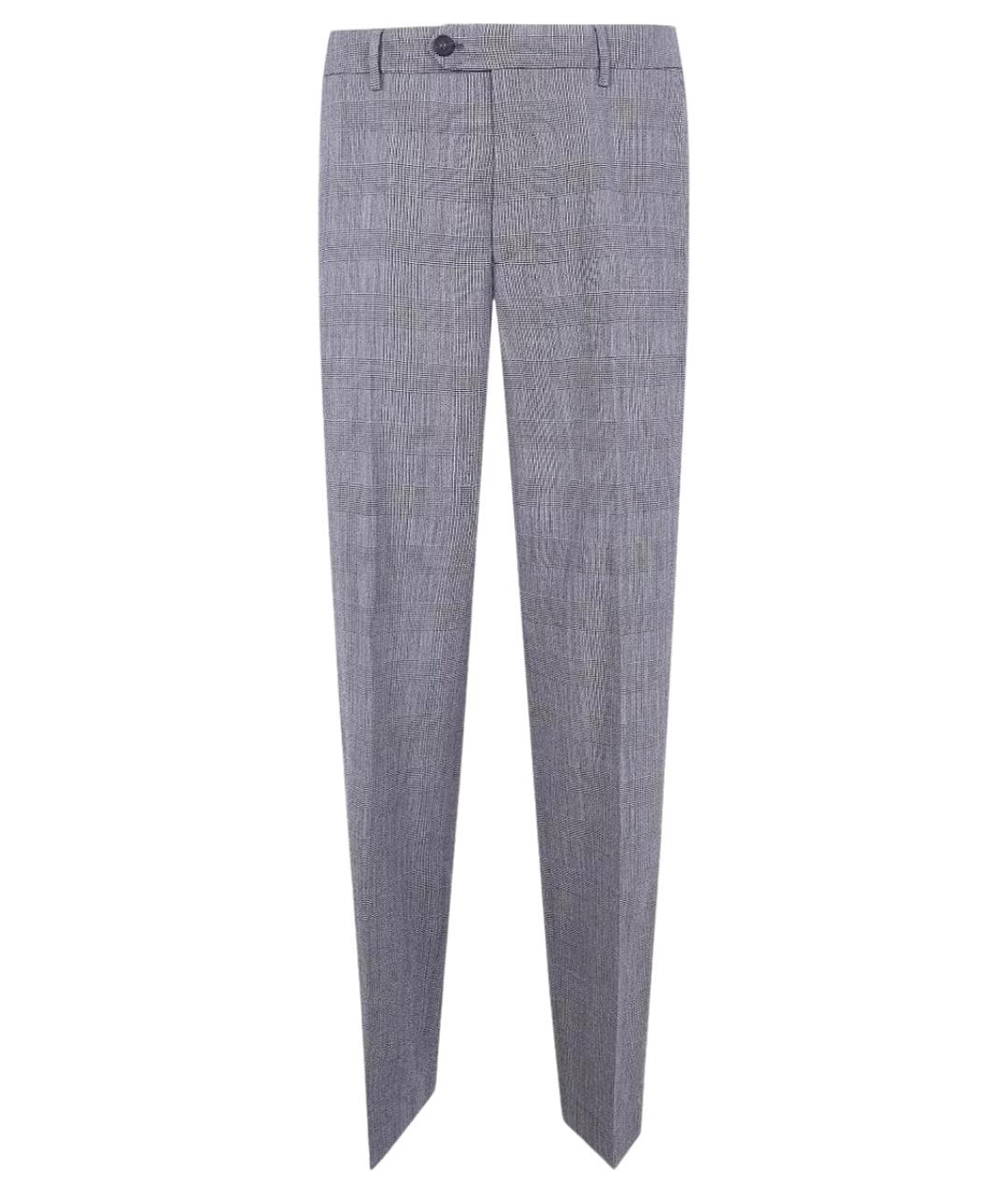 GOLDEN GOOSE DELUXE BRAND Серые шерстяные повседневные брюки, фото 1