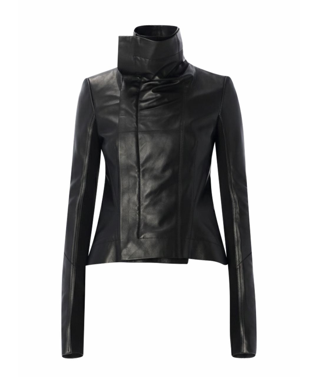 RICK OWENS Черная кожаная куртка, фото 1