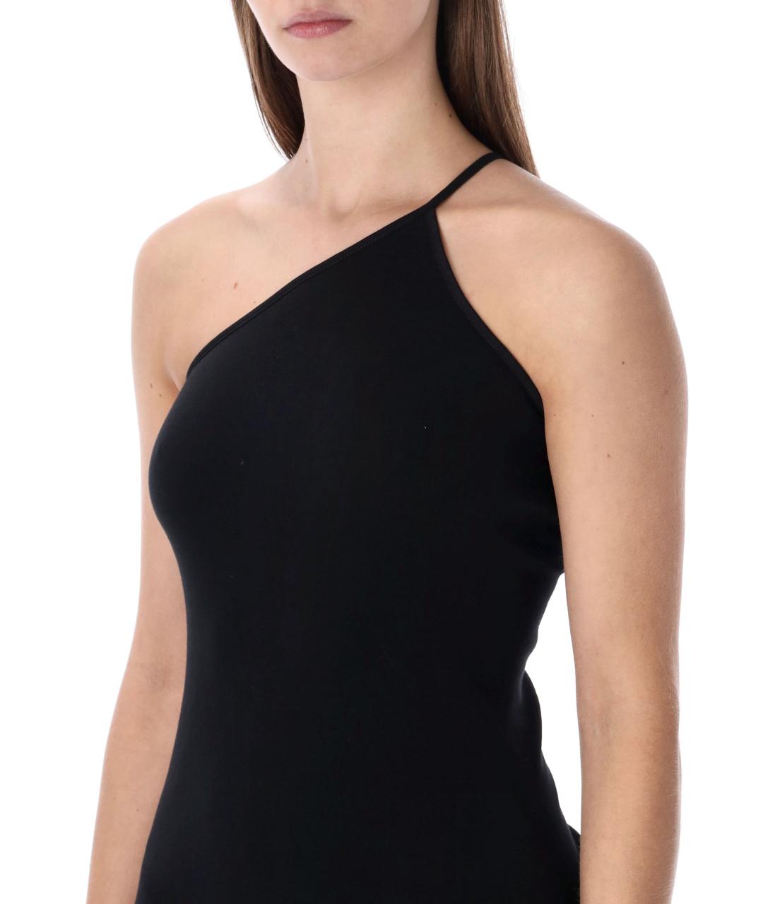 RICK OWENS Черная хлопковая майка, фото 4