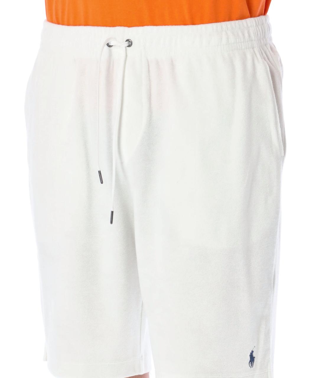 POLO RALPH LAUREN Белые хлопковые шорты, фото 3
