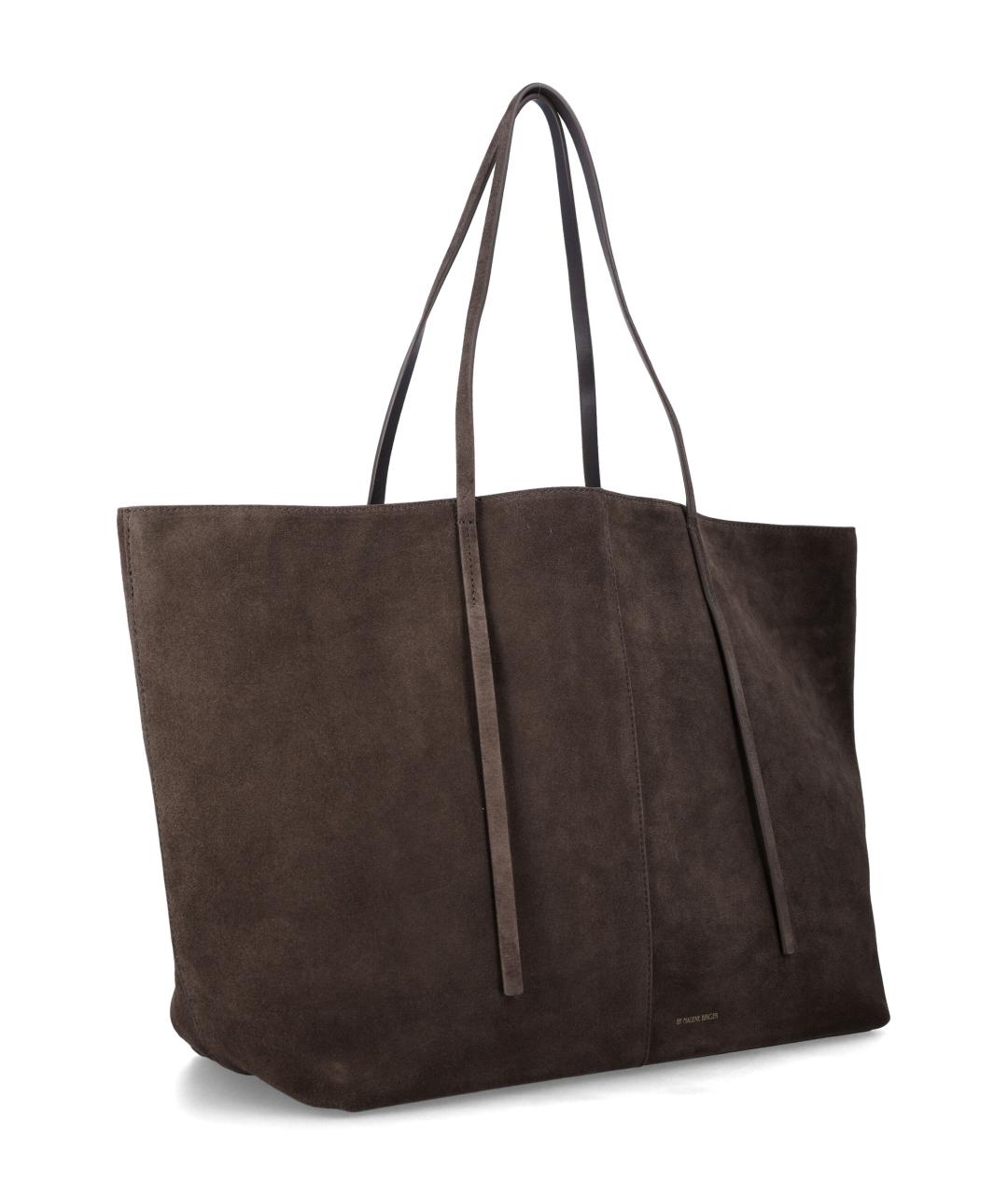 BY MALENE BIRGER Коричневая замшевая сумка тоут, фото 2