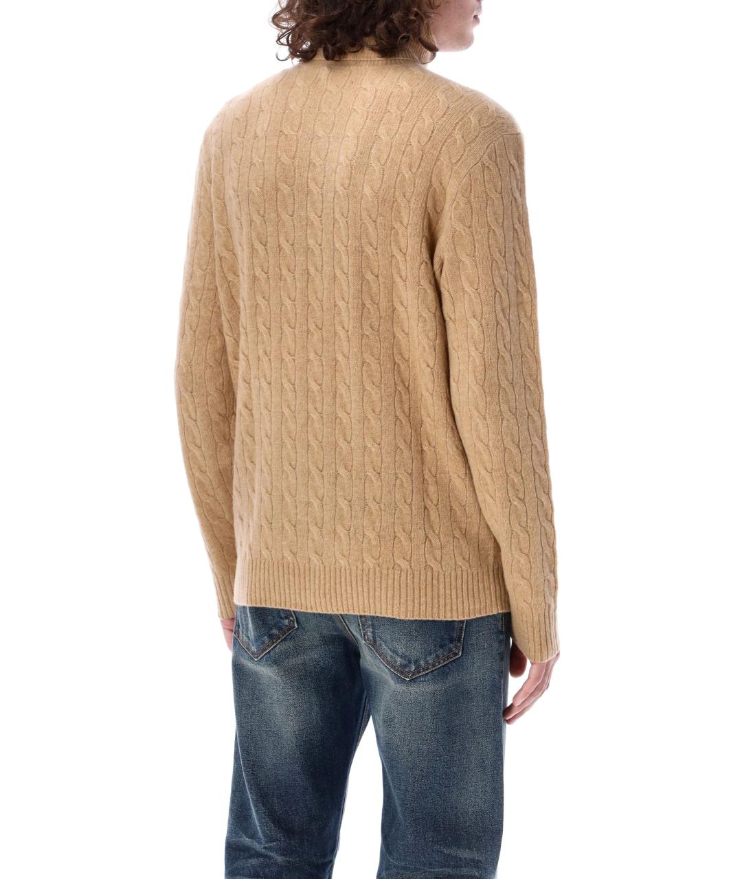 POLO RALPH LAUREN Коричневый шерстяной джемпер / свитер, фото 3