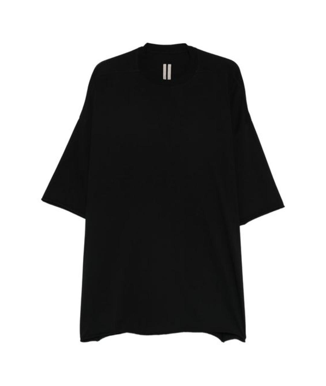 RICK OWENS Черная хлопковая футболка, фото 1