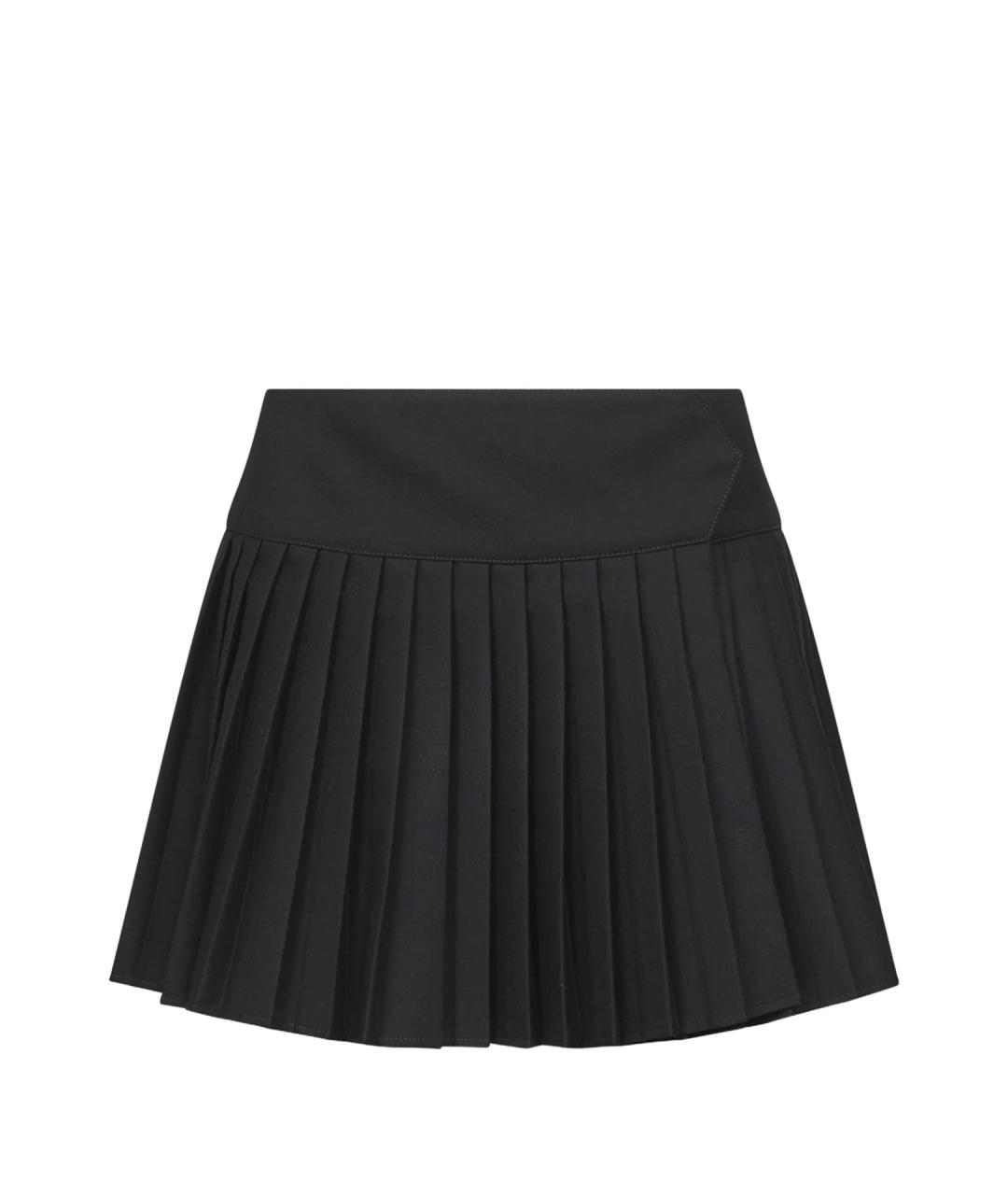 OFF-WHITE Черная шерстяная юбка мини, фото 1