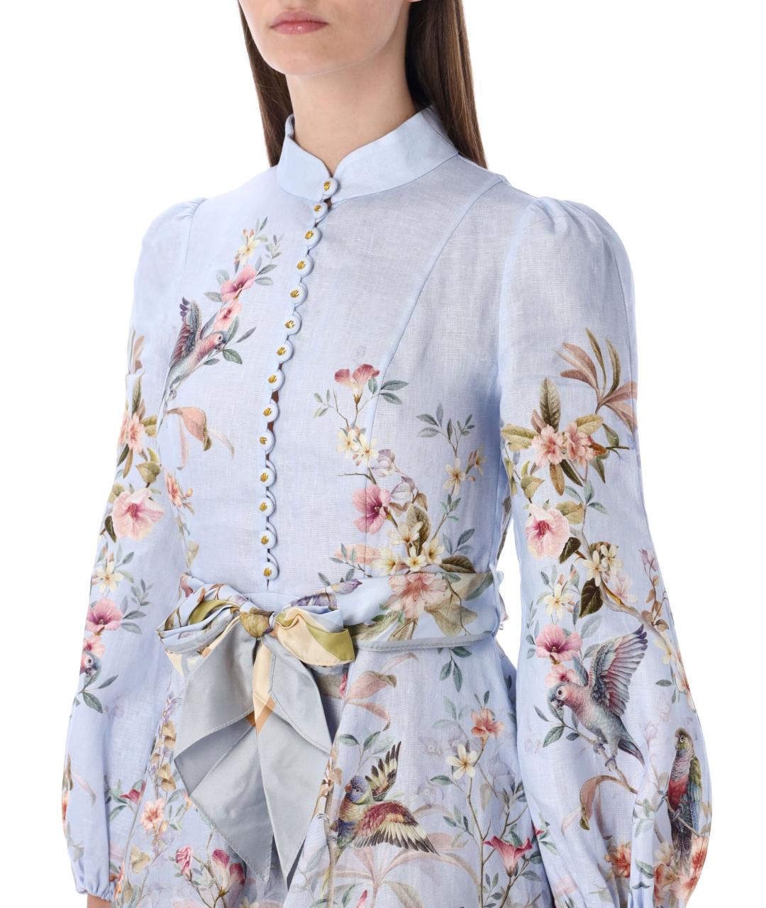 ZIMMERMANN Синее льняное платье, фото 3