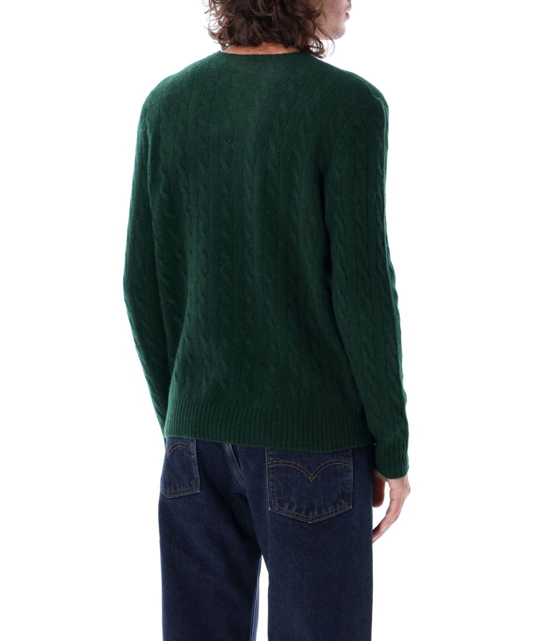 POLO RALPH LAUREN Зеленый шерстяной джемпер / свитер, фото 3