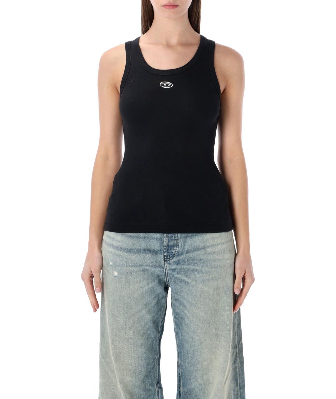 DIESEL Черная хлопковая майка, фото 2