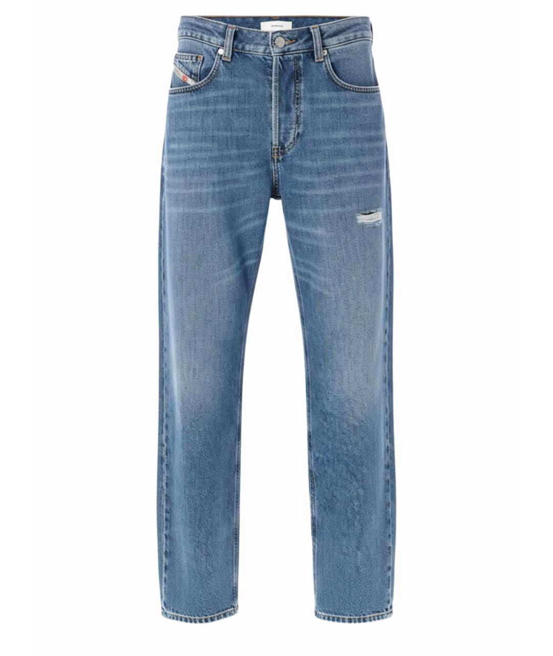 DIESEL Синие хлопковые прямые джинсы, фото 1