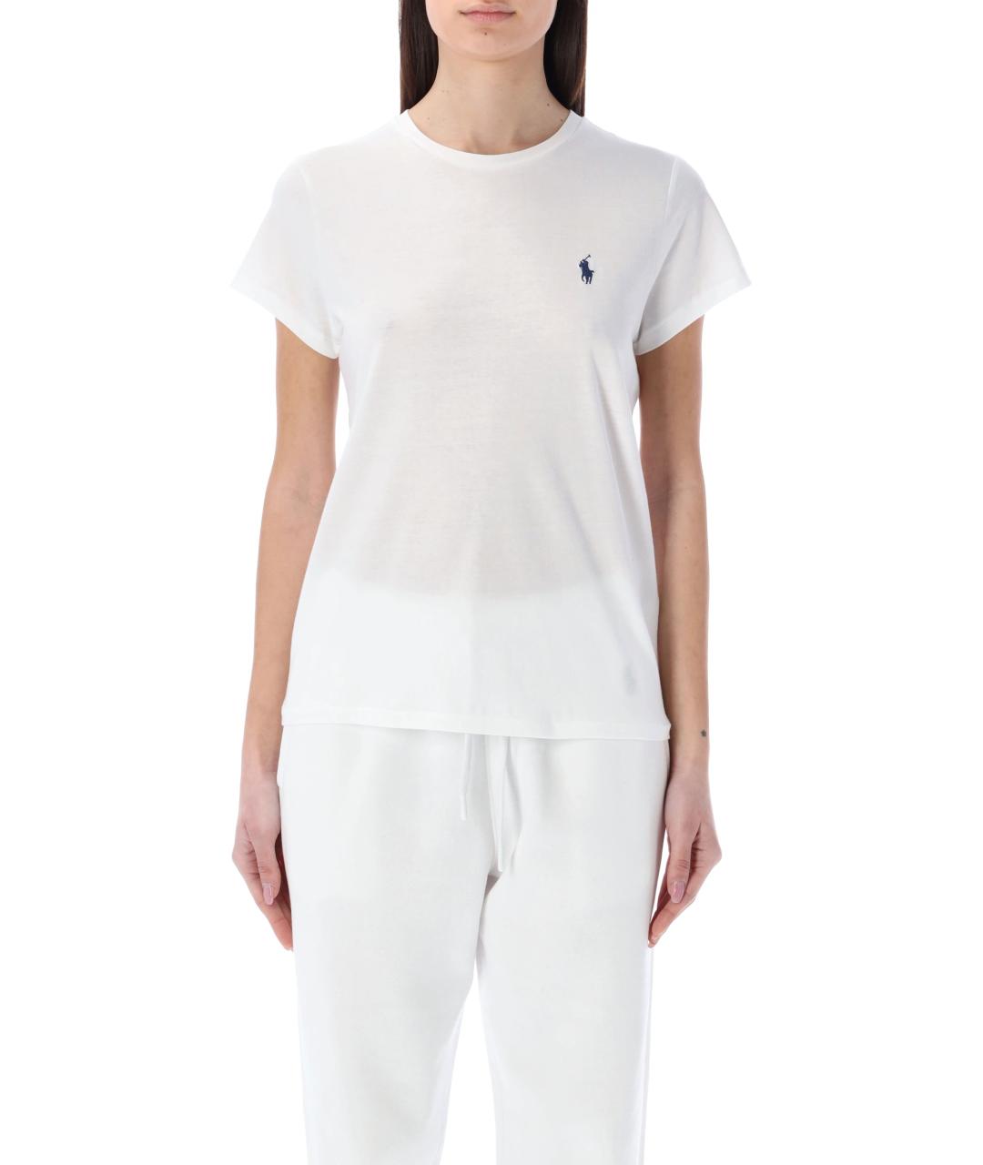 POLO RALPH LAUREN Белая хлопковая футболка, фото 2