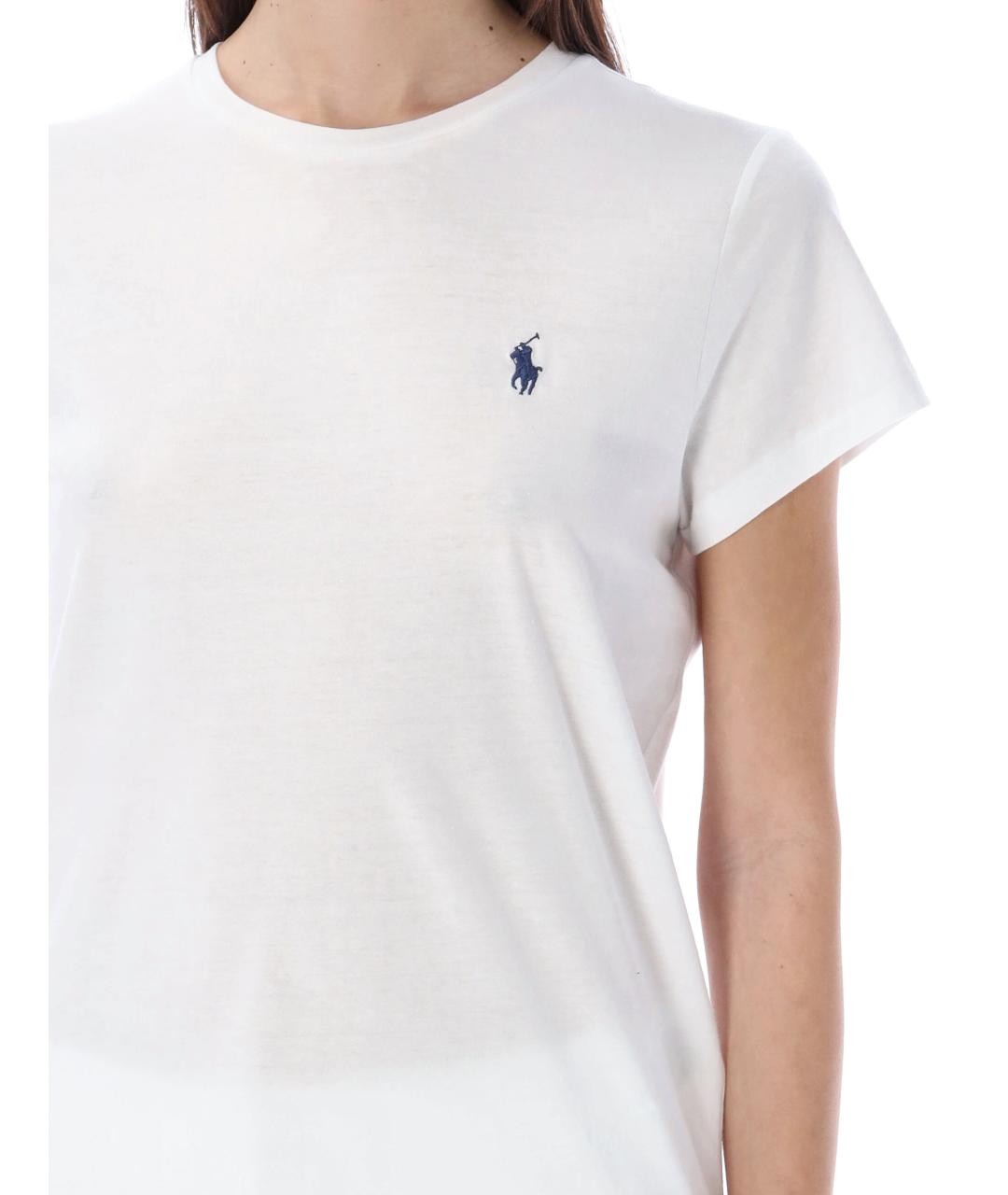 POLO RALPH LAUREN Белая хлопковая футболка, фото 4