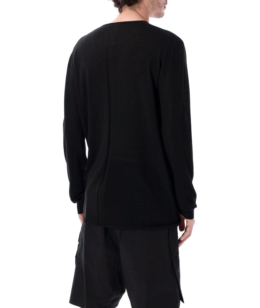 RICK OWENS Черный шерстяной джемпер / свитер, фото 2