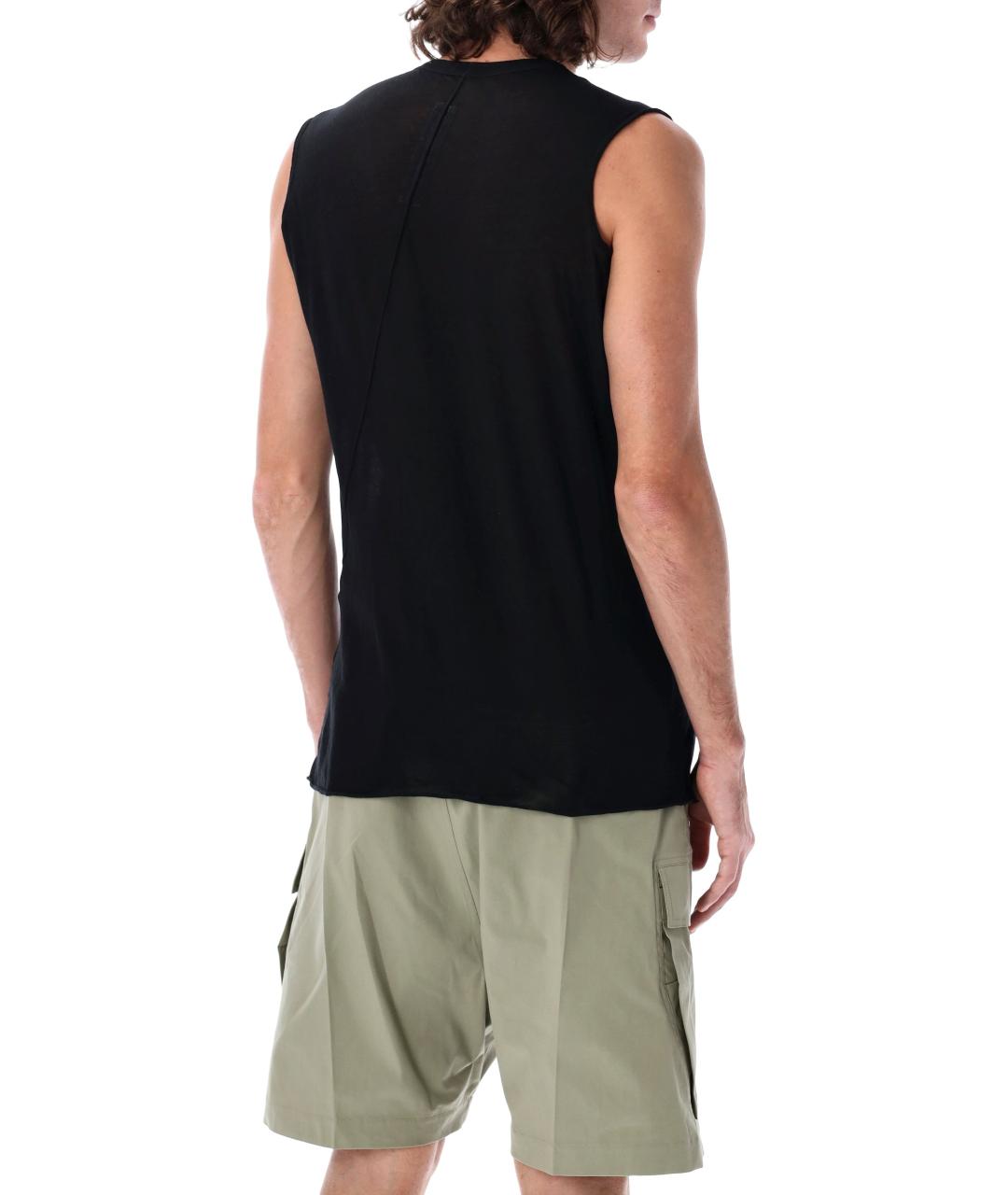 RICK OWENS Черная хлопковая майка, фото 3