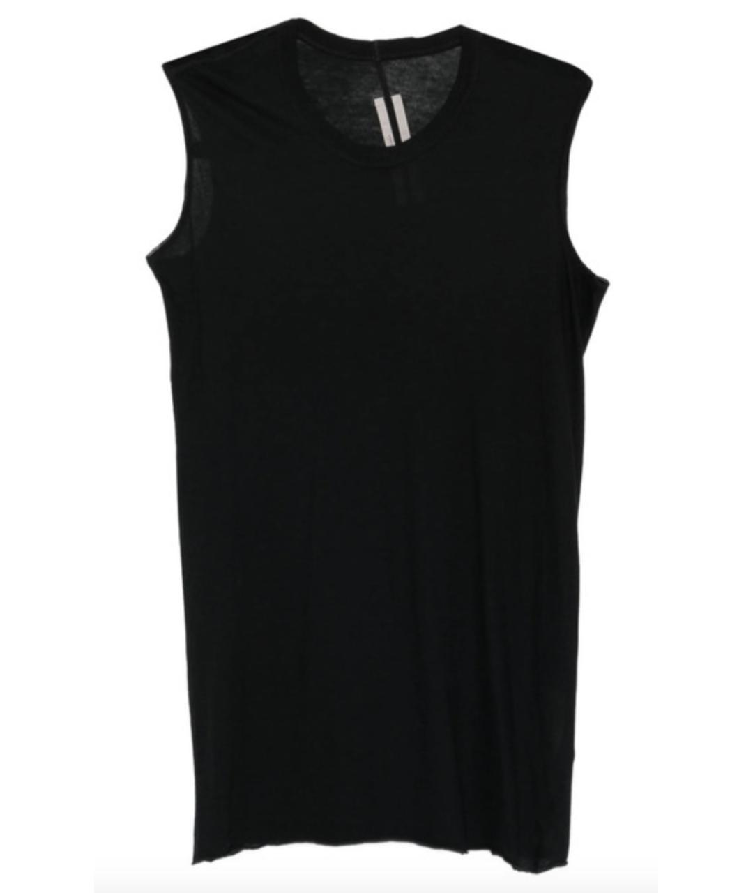 RICK OWENS Черная хлопковая майка, фото 1