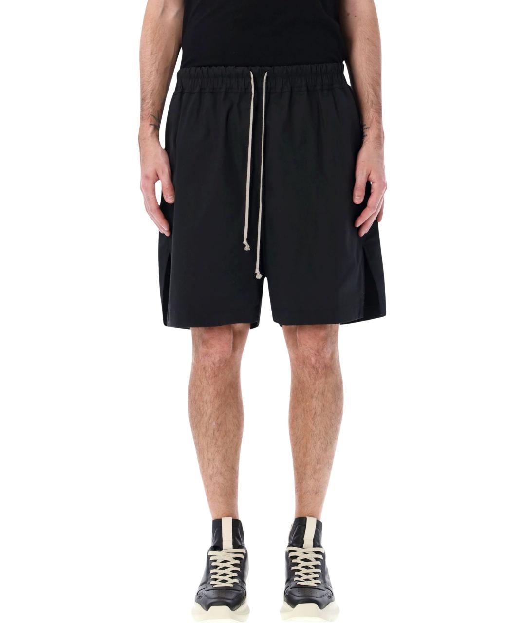 RICK OWENS Черные хлопковые шорты, фото 2