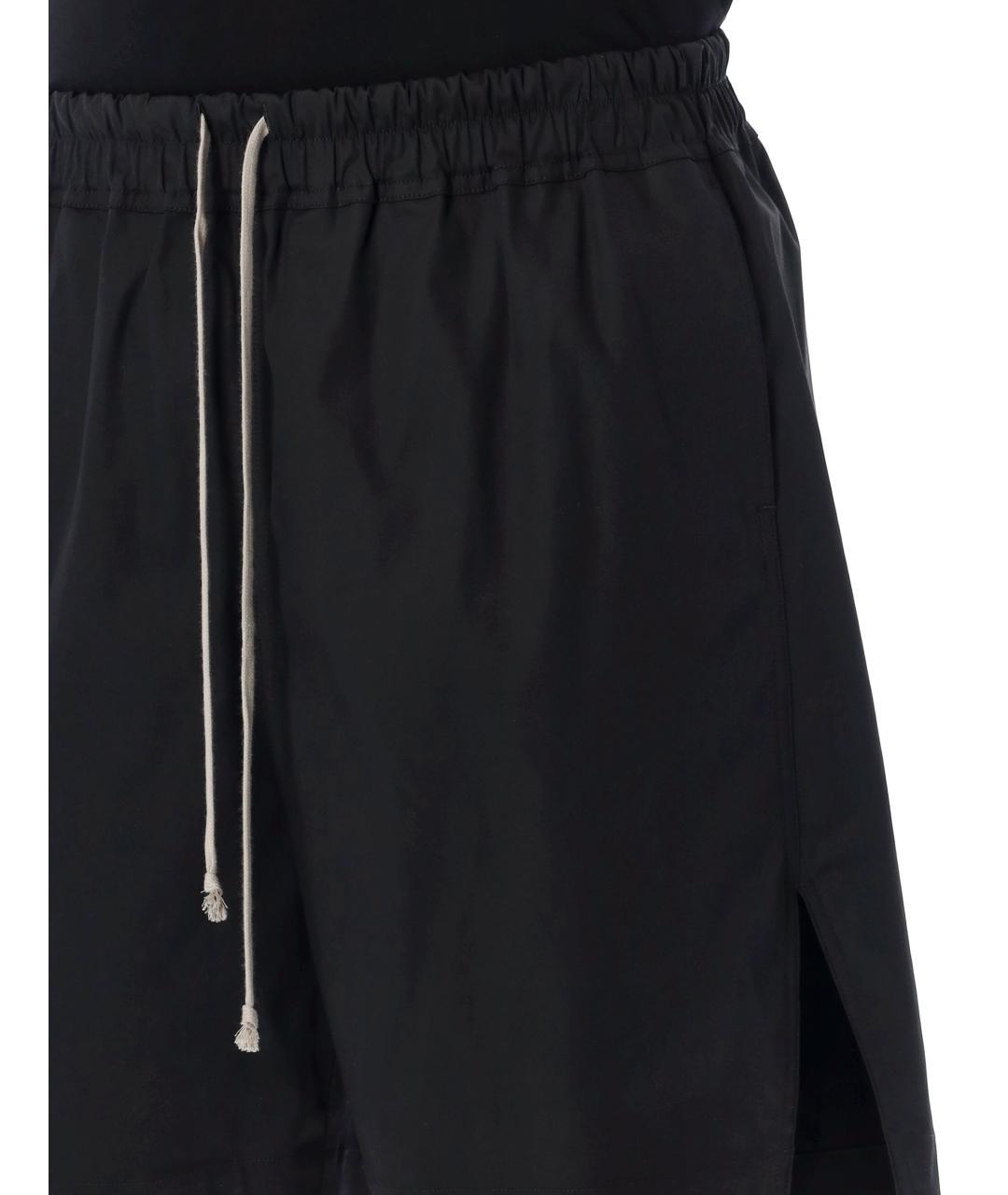 RICK OWENS Черные хлопковые шорты, фото 4