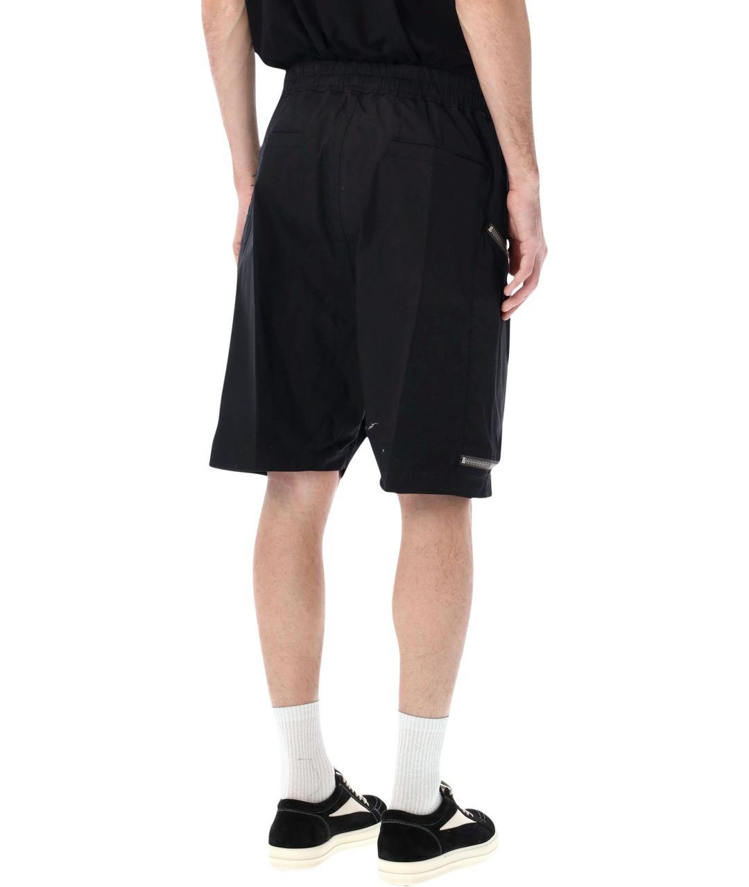 RICK OWENS Черные хлопковые шорты, фото 2