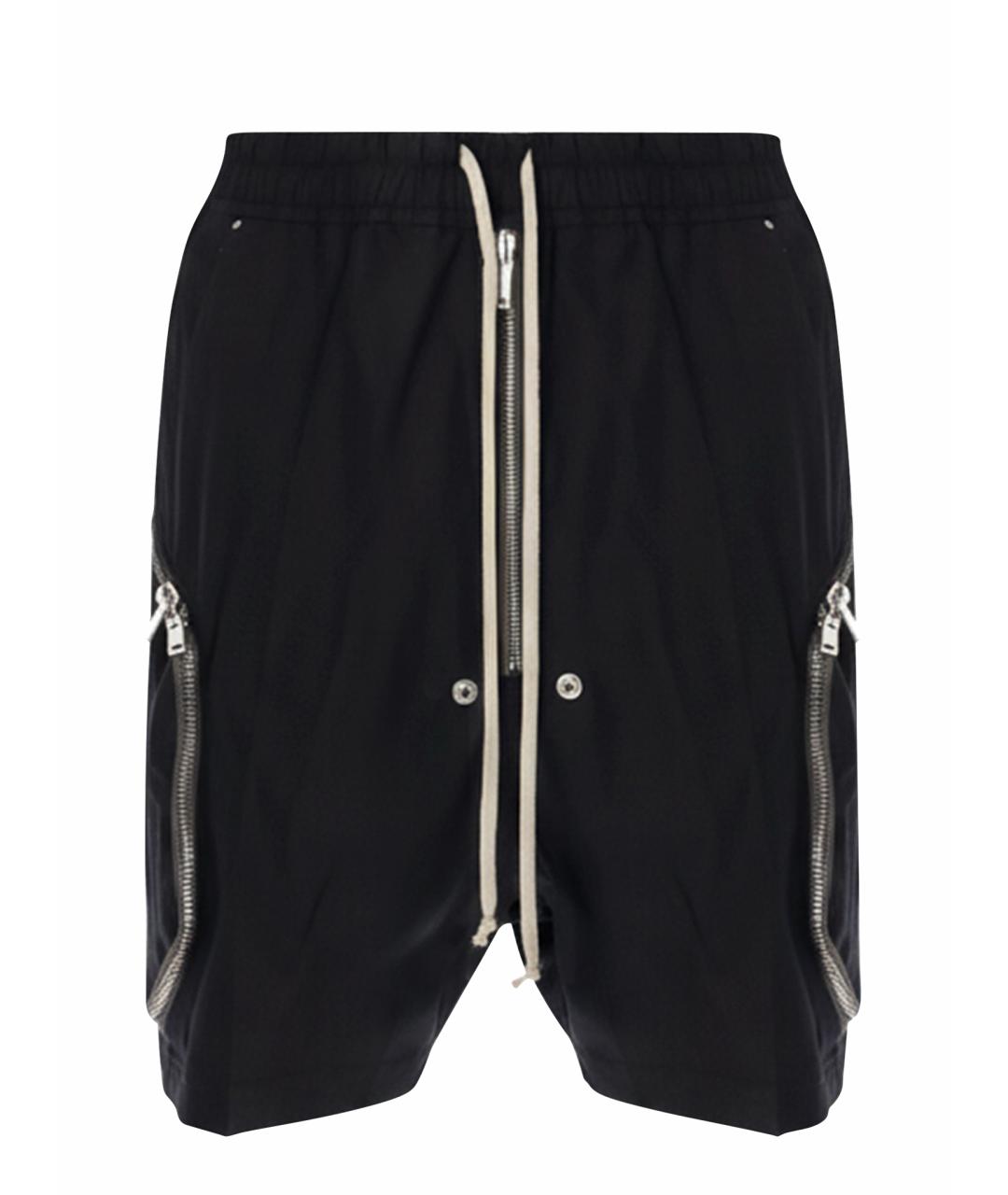 RICK OWENS Черные хлопковые шорты, фото 1