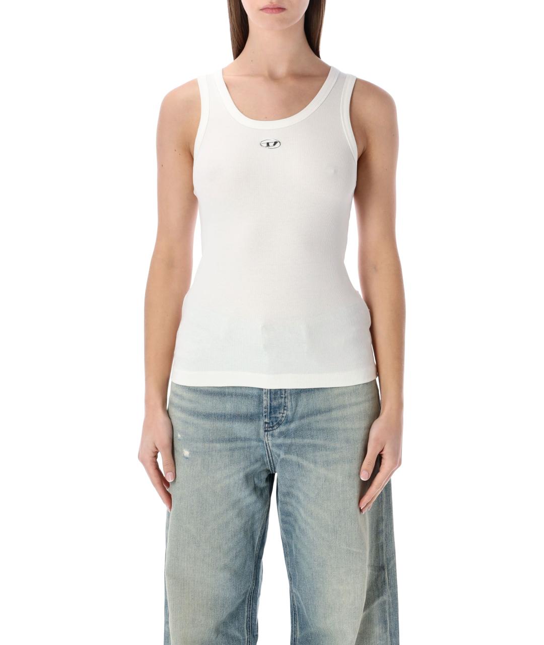 DIESEL Белая хлопковая майка, фото 4