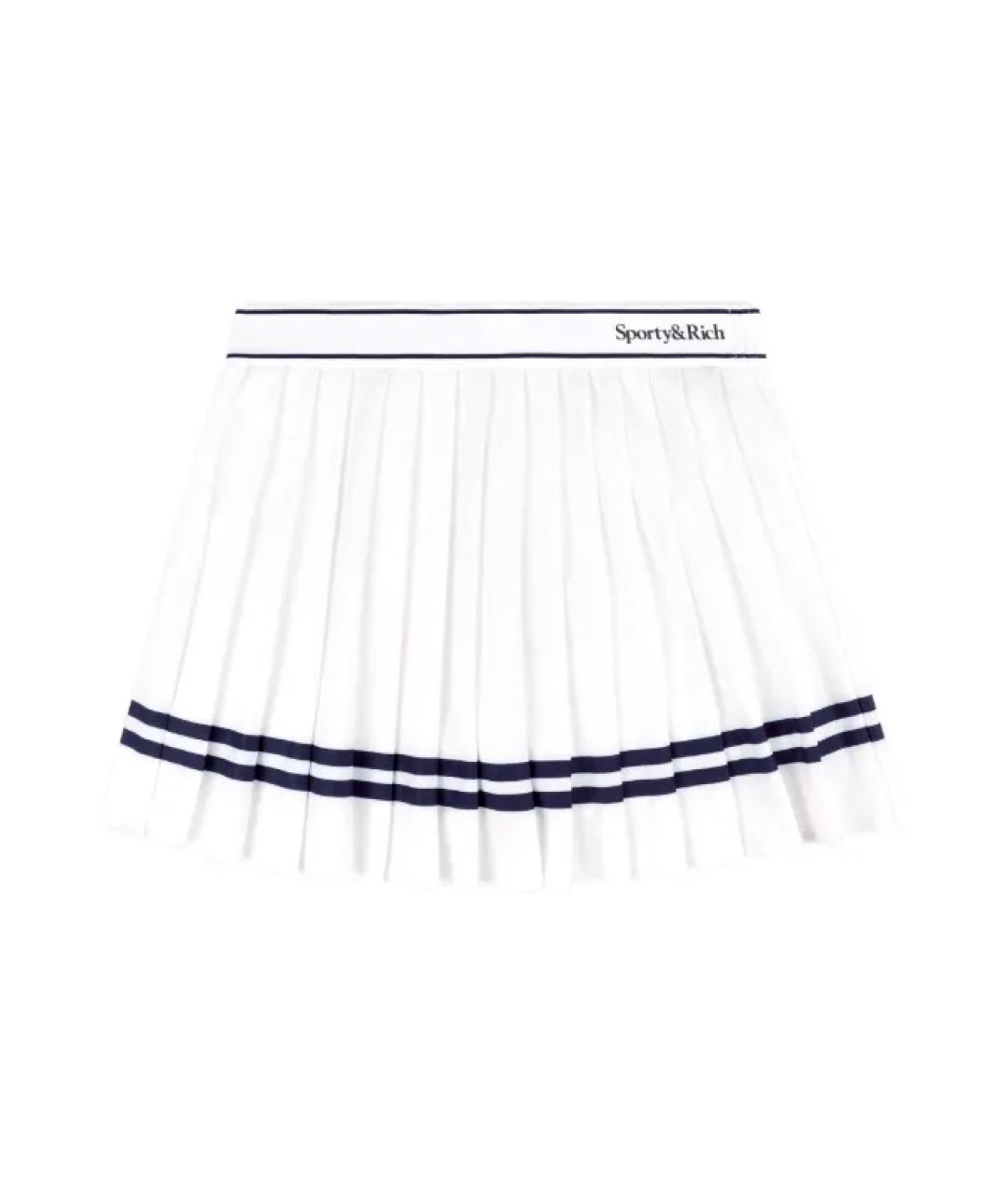 SPORTY AND RICH Белая вискозная юбка мини, фото 1