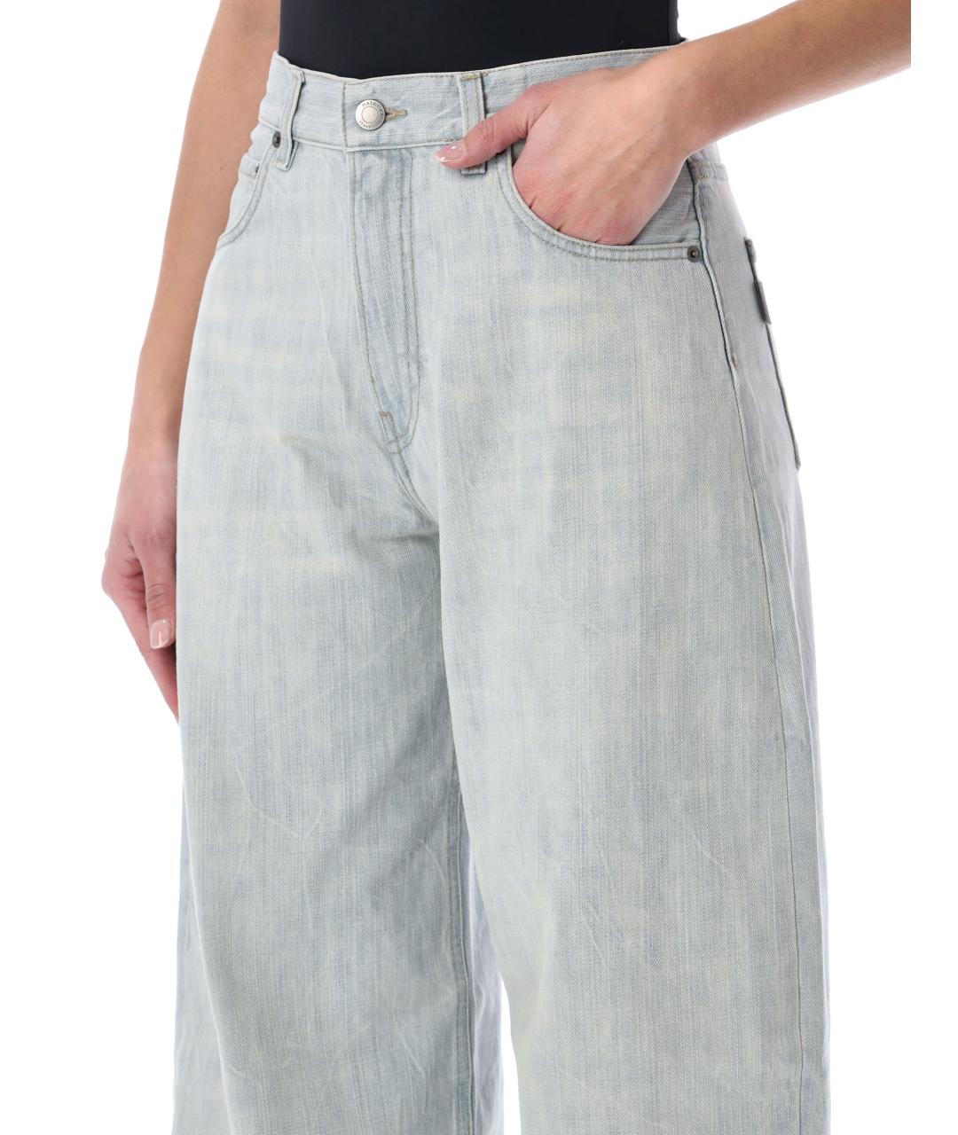 HAIKURE Синие хлопковые прямые джинсы, фото 3