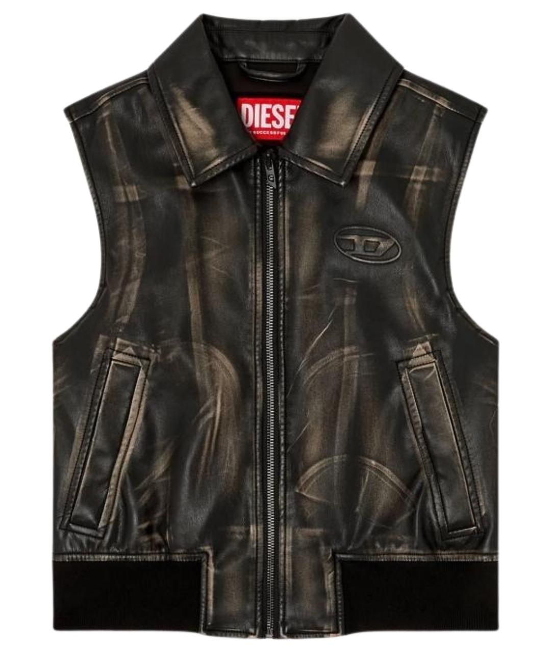 DIESEL Черный полиэстеровый жилет, фото 1
