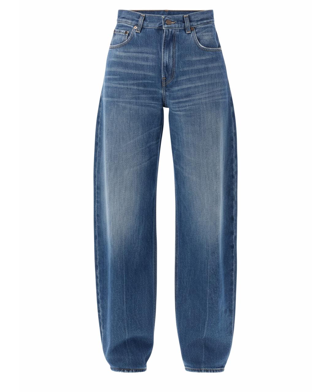 HAIKURE Синие хлопковые прямые джинсы, фото 1