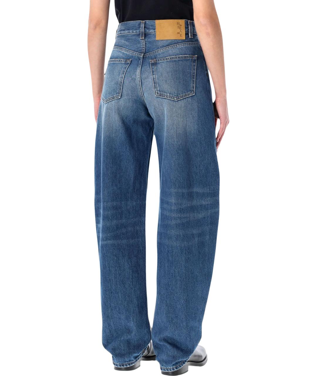 HAIKURE Синие хлопковые прямые джинсы, фото 2