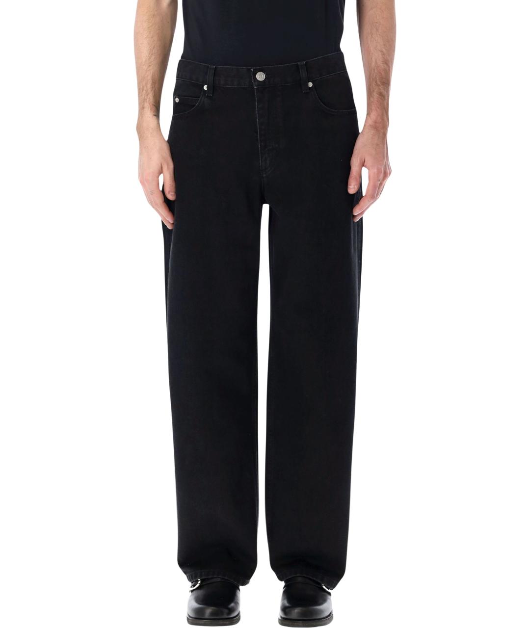 ISABEL MARANT Черные хлопковые прямые джинсы, фото 4