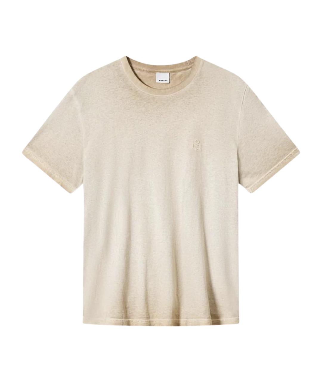 ISABEL MARANT Бежевая хлопковая футболка, фото 1