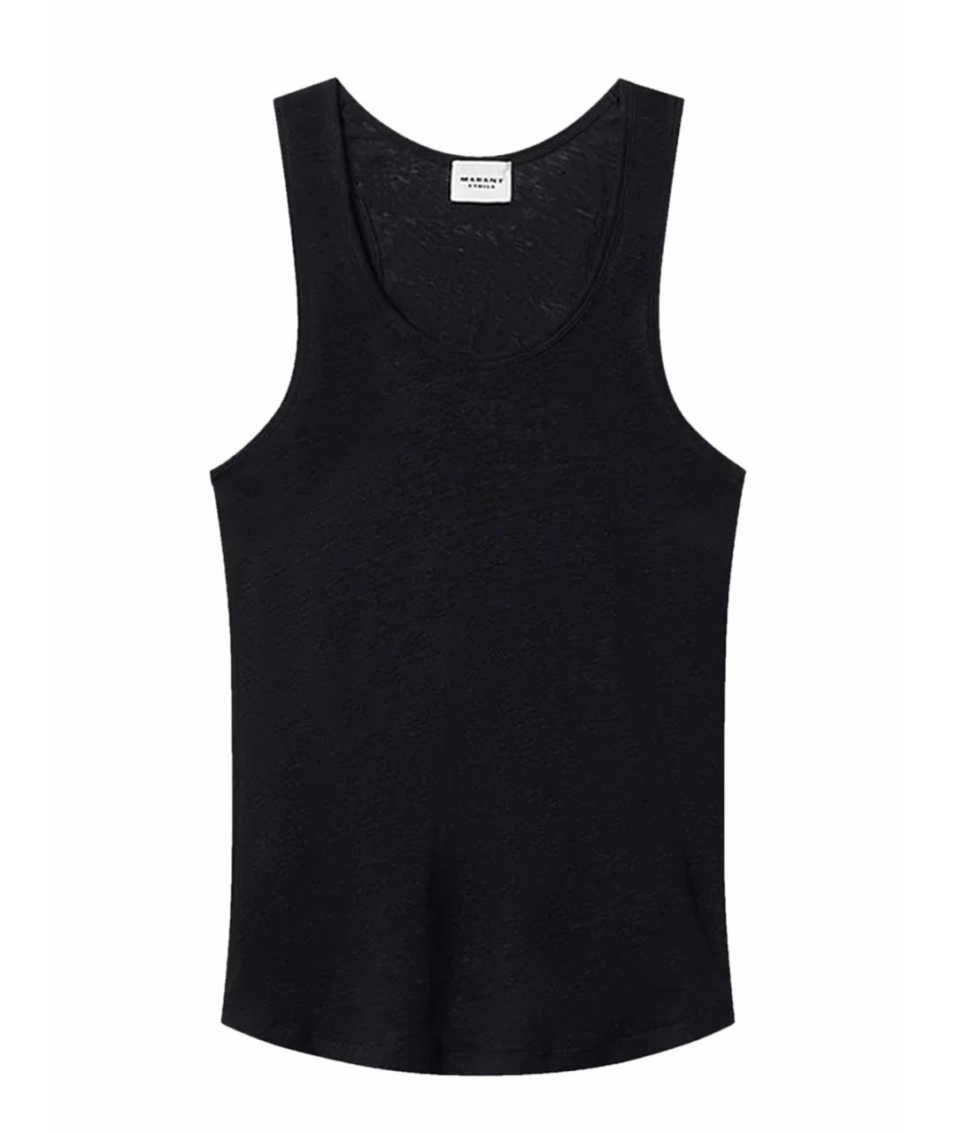 ISABEL MARANT ETOILE Черная льняная майка, фото 1